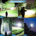 thumbnail image 4 of 2 Pack Rechargeable LED Flashlights, High Lumens Flashlight with 5 Modes, IPX6 Waterproof for Camping, Emergency, 4 of 10