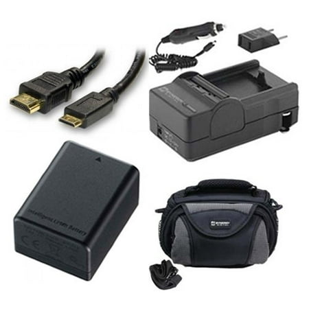 Canon VIXIA HF M52 Camcorder Accessory Kit includes: SDM-1556 Charger, SDC-26 Case, SDBP718 Battery, HDMI6FM AV & HDMI