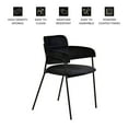 thumbnail image 4 of LeisureMod Dining Chair Upholstered in Velvet with Powder-Coated Stainless Steel Legs for Modern Home and Kitchen Axis Collection in Black, 4 of 11