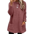 thumbnail image 2 of Hoodies For Women Womens Winter Coat Loose Wool Jacket Long Sleeved Jumper With Pockets Hoodie, 2 of 6