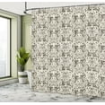 thumbnail image 4 of Ambesonne Victorian Shower Curtain, Vintage Floral Ivy Swirls, 69"Wx70"L, Dark Sepia, 4 of 4