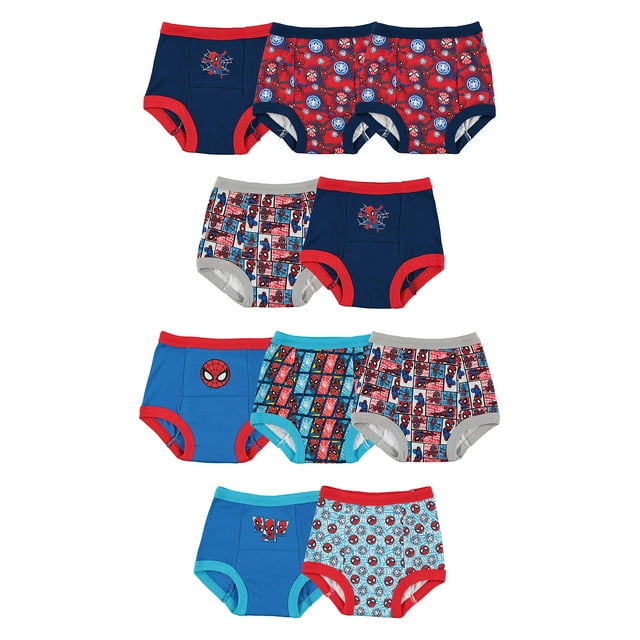Pantalones para ir al baño Spiderman Boys 18M-4T, paquete de 10
