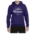thumbnail image 2 of Matthew 17:20 He Moves Mountains | Mens Christian Hooded Sweatshirt Graphic Hoodie, Purple, Large, 2 of 3