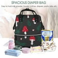 thumbnail image 2 of Ratiio Amanita Mushroom Mummy Backpack - Waterproof Twill Canvas, Large Capacity Diaper Bag with Multiple Pockets and Adjustable Straps, 2 of 5