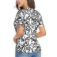 thumbnail image 3 of Xecao Hand Drawn Snake for Women's V-Neck T-Shirts-Elegant Half-Sleeve Tops Perfect for Summer-X-Large, 3 of 5