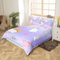 thumbnail image 3 of Kawaii Cat Comforter Cover Pink Blue Purple Pastel Bedding Set Rainbow Ombre Cats Duvet Cover Teen Women,Cute Cat Quilt Cover 2 Pillow Cases Cat Lover Room Decor,Queen Size, 3 of 6