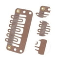 thumbnail image 2 of Unique Bargains 20 Pcs U Shape Snap Wig Clips for Hair Extension Light Brown, 2 of 5