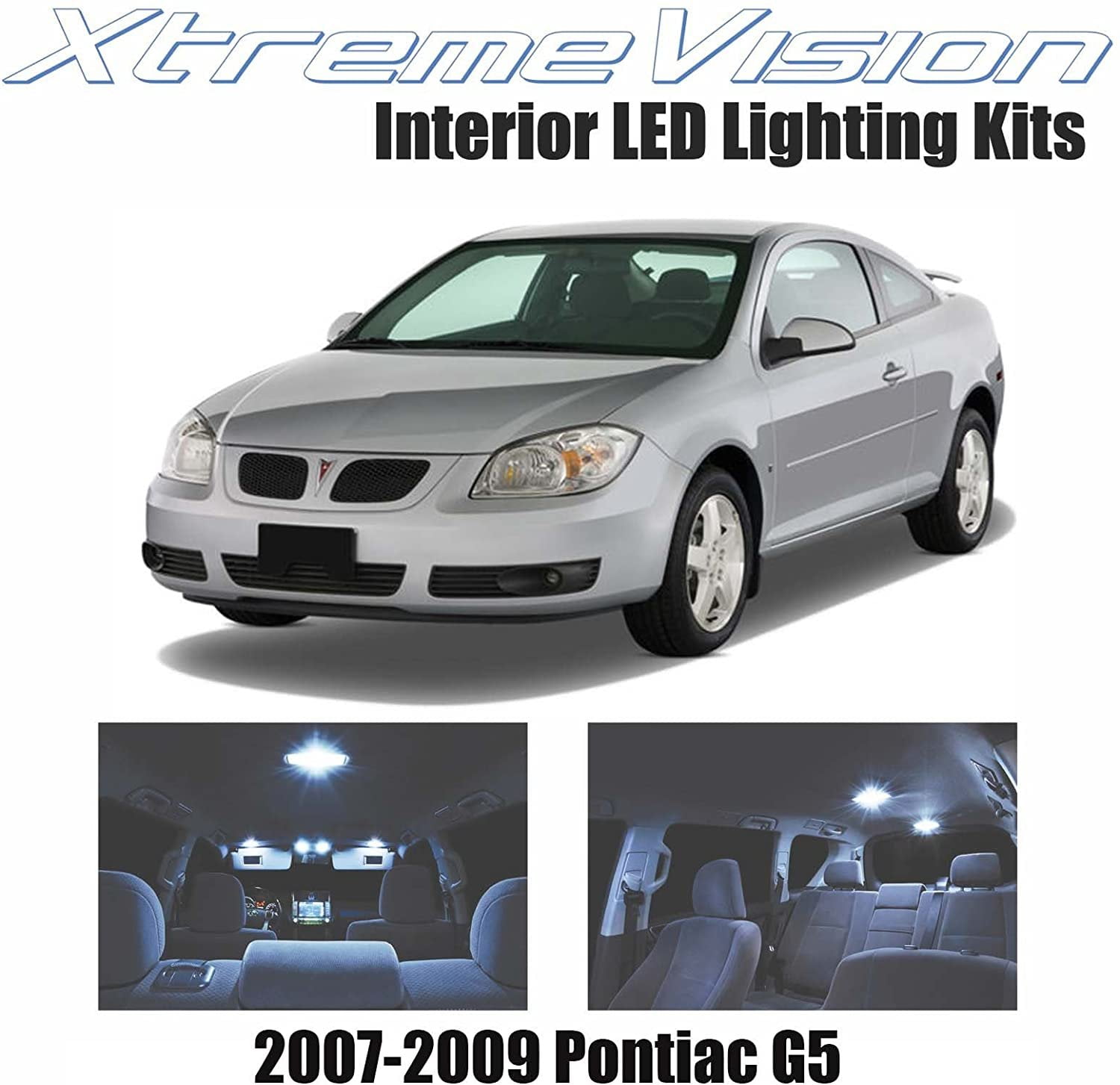LED 6 inch Passenger side WITH install kit 2006 Pontiac G6 SEDAN WO SIDE CURTAIN Post mount spotlight -Black 