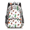 thumbnail image 2 of Football and Hockeyball White Pattern Cute School Backpack Bag with Padded Back and Adjustable Shoulder Straps 16.9 X 12.6 X 5.9 Inches, 2 of 5