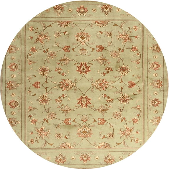 Ahgly Company Indoor Round Contemporary Bronze Brown Abstract Area Rugs, 5' Round