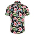 thumbnail image 1 of INSPIRE CHIC Men's Floral Print Short Sleeve Point Collar Hawaiian Shirt, 1 of 8