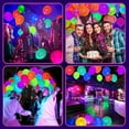 thumbnail image 6 of 100 Pcs UV Neon Balloons ,Neon Glow Party Balloons UV Black Light Balloons Glow in the dark for Birthday Decorations Wedding Glow Party Supplies Blacklight Reactive Fluorescent Balloons, 6 of 10