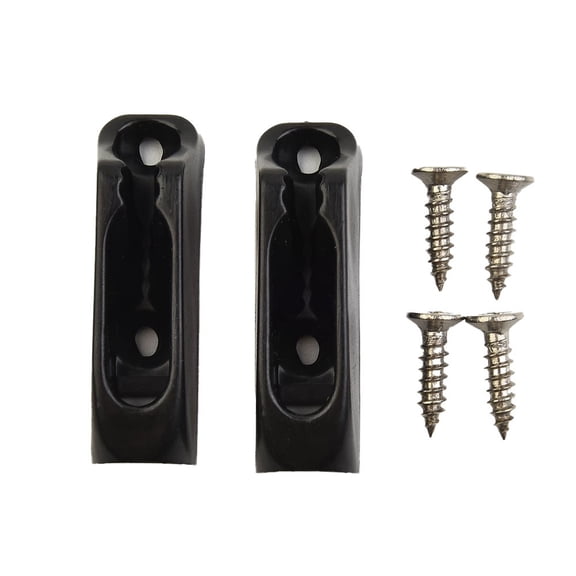 2Pcs Boat Black Nylon Self-lock Rope Clam Cleat Cord Lock for Marine Accessories