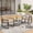 Beige, variant on 3-Piece Outdoor Rocking Bistro Set with Thickened Cushions for Porch, Garden, Deck, Backyard, or Balcony, Gray