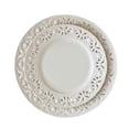 thumbnail image 1 of Ornate French Style Plate, Ceramic Dinnerware w/ Embossed & Lace Edge for Dessert, Salad (8/1-inch), 1 of 5