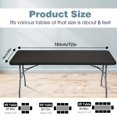 thumbnail image 5 of Polyester Blend Tablecloth | Elegant Semi-Drop Design with Wrinkle Resistant & Machine Washable | Solid Color Stretch Fabric for Wedding, Birthday, Restaurant Events (90x132 Inch), 5 of 9