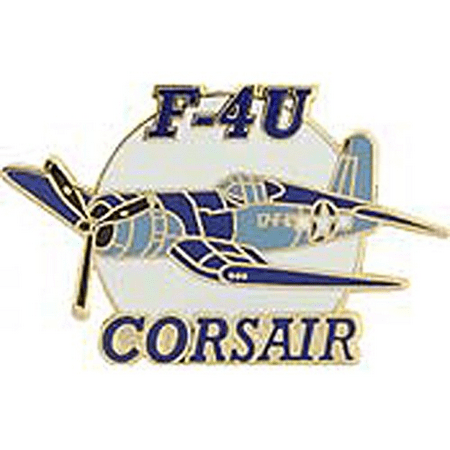 Fighter Wwii Aircraft - Metal Lapel Pin - Aircraft Pin - WWII Air Force/ Navy Fighter - F-4FU Corsair 1-1/2