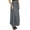 Gray, variant on Bimba Women's Bohemian Style Elastic Waist Gray Long Maxi Skirt With Tassels-S