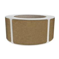 Royal Green Gift Label Blank Stickers 3x2 inch (76mm x 51mm) Rectangular Kraft Sticker Roll - 500 Pack