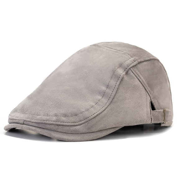 Men Women Retro Suede Gatsby Flat Duckbill Newsboy Hat Ivy Golf Driver Adjustable Cap