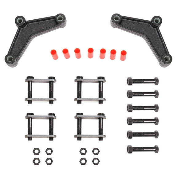 Kojem Trailer Shackle Kit Tandem Axle Trailer Spring Suspension Rebuild Kit Camper 7k-14k HeavyDuty 3.125" for Double Eye Springs