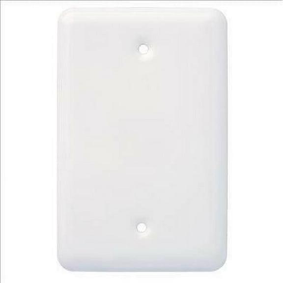 W13731-W White Stamped Single Blank Cover Plate