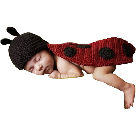 Majestic Milestones Crochet Baby Costume - Newborn - Ladybug