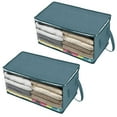 thumbnail image 4 of 2Pcs Non-woven Storage Box Foldable Wardrobe Quilt Clothes Closet Organizer Bag, 4 of 7