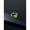 thumbnail image 3 of Gem Stone King 18K Yellow Gold Plated Silver Yellow Citrine Ring for Women | Round 7MM | 1.30 Cttw | Gemstone Birthstone | Size 5,6,7,8,9, 3 of 4