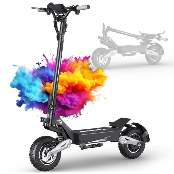 OOTD T10 Electric Scooter 900 Motor and 48V 18Ah Battery, 31 Miles Max Speed, Up To 37 Miles, 11" All-terrain Tires,Dual Suspension & HD LCD Display