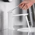 thumbnail image 1 of Brass Core Bathroom Sink Water Faucet Single Handle Deck Mounted Hot Cold Mixer, 1 of 3