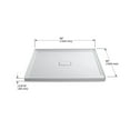 thumbnail image 7 of Kohler 9395-NY 60 x 60 in. Archer Alcove Shower Center Base Drain - Dune, 7 of 7