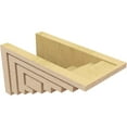 thumbnail image 5 of 6"W x 12"D x 6"H Wide Landon Rough Cedar Woodgrain TimberThane Corbel, Primed Tan, 5 of 6