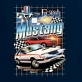 thumbnail image 6 of Wild Bobby, Mustang Untamed American Spirit Ford Cars and Trucks Women Slim Fit Junior Tee, Navy, XX-Large, 6 of 6