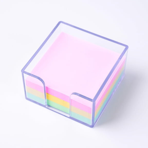 CCOCC Sticky Notes Holder,Clear Acrylic 3"X3" Post It Note Holder Dispenser for Desk,Computer Screen,Classroom Office Organizer High Transparency Sticky Note Holder for Desk Light Blue