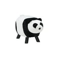 thumbnail image 3 of Polly the Panda Bear Children's Stool, Black and White Faux Fur, 3 of 8