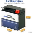 thumbnail image 2 of Chrome Battery Rechargeable YTZ7S Power Sports Battery - Replacement Motorcycle Battery, 180 CCA, High Performance, Zipp Battery, 2 of 2