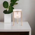 thumbnail image 4 of Hosley Gold Candle Stand with Crackle Glass Tealight LED Candle Holder – 7 Inch Fall & Holiday Decor, Mosaic Stained Glass Indoor Candle Holder, 4 of 12