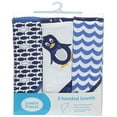 thumbnail image 2 of Luvable Friends Baby Boy Cotton Terry Hooded Towels, Mr Penguin, One Size, 2 of 3