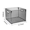 thumbnail image 4 of Samstar Hanging File Folder Box, Mesh Metal File Organizer Box Hanging File Crate Folder Holder Storage Box, Letter Size, Black., 4 of 10