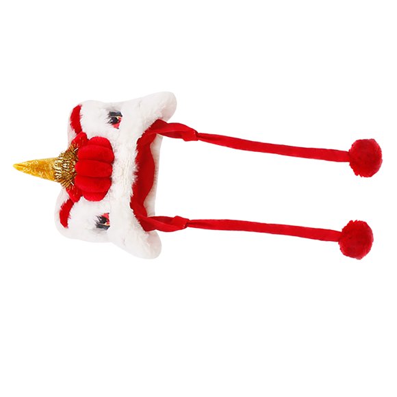 Sombrero De león para mascota Bling Bling Estilo Chino Lindo Artesanía Excepcional