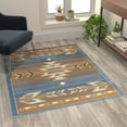 thumbnail image 7 of Flash Furniture Lodi Rectangular Southwestern Beige, Blue Area Rug, 4' x 5', 7 of 7