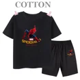 thumbnail image 5 of Conjunto de camiseta y pantalones cortos de algodón para niños de Marvel Spider Man de verano, ropa de dibujos animados para niños, conjunto de dos piezas de manga corta, conjunto para niñas y niños, 5 of 5