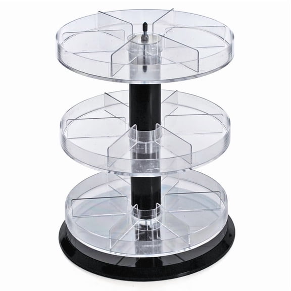 Three Tier Revolving Display 13.5"H x 11"Dia. - 18 Sections