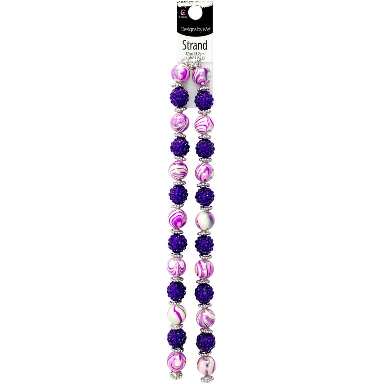 4 15mm Purple Porcelain Plum Fruit Beads