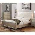 thumbnail image 2 of Furniture of America Arial Diamond Tufted Leatherette Queen Bed, Silver Gray, 2 of 4