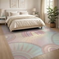 thumbnail image 3 of ODIKA Large Decorative Radiating Starburst Delicate Symmetrical Motifs for Living Room, Under Sectional, Family , Non-Slip Flatwoven, 3 of 7