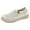 White, variant on Women's Platform Non Slip Knit Loafers Breathable Non Slip Tennis Shoes Wide Toe Box Comfortable Walking Shoes Brown Size 7