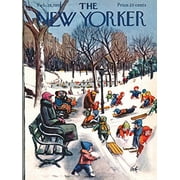 New York Puzzle Company - New Yorker Sledding in The Park - 500 Piece Jigsaw Puzzle