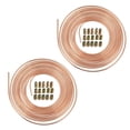 thumbnail image 1 of 2 Pack 25Ft Copper Nickel Brake Line Tubing Kit 3/16 Inch OD + 30Pcs Fitting Nuts, 1 of 5
